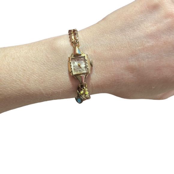 10k ROSE GOLD FILLED VINTAGE ELMONT WINDING WATCH - Picture 11 of 11